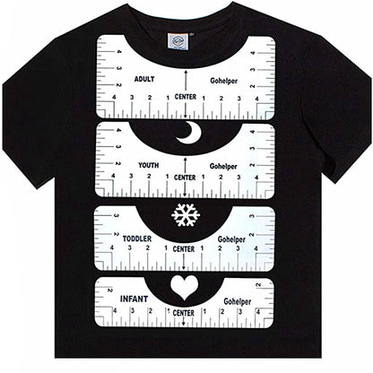 Plastic T-Shirt Alignment Guide Rulers (Set of 4) by HitMyNeed