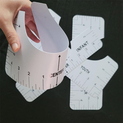 Plastic T-Shirt Alignment Guide Rulers (Set of 4) by HitMyNeed