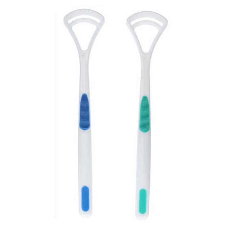 Plastic Tongue Scraper Dental Cleaner (2 Pack) by HitMyNeed