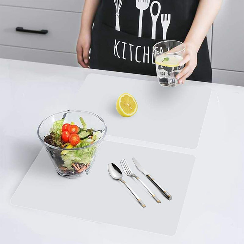 Plastic Transparent Placemats Set of 4 by HitMyNeed