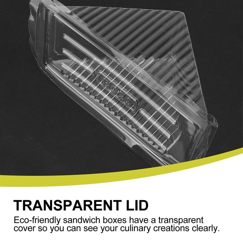 Plastic Triangle Sandwich Containers (50 Pack) by HitMyNeed