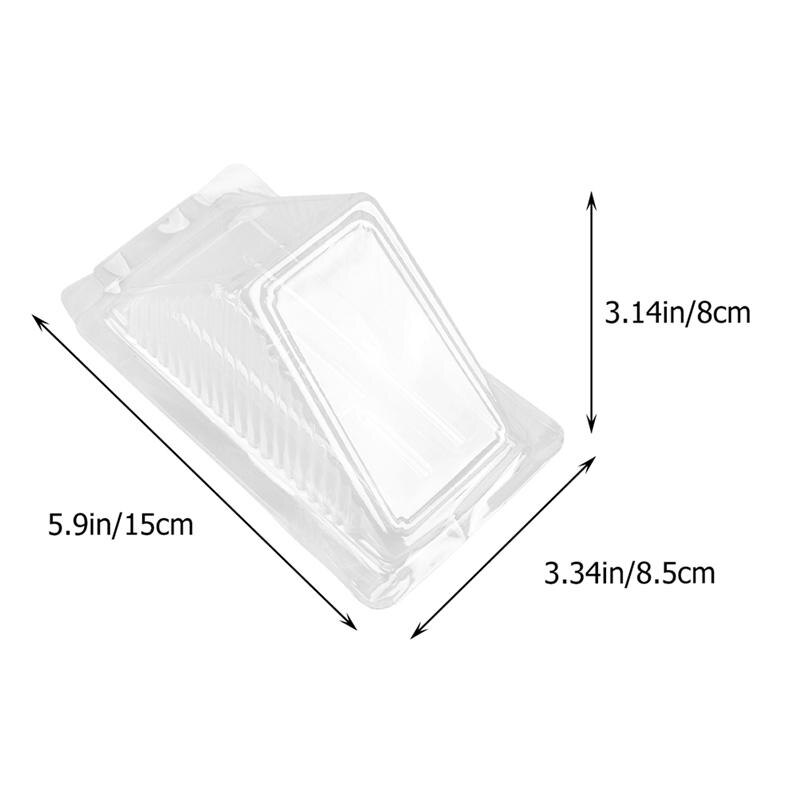 Plastic Triangle Sandwich Containers (50 Pack) by HitMyNeed