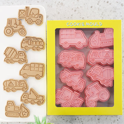 Plastic Truck Cookie Cutters Set (8 Pieces) by HitMyNeed