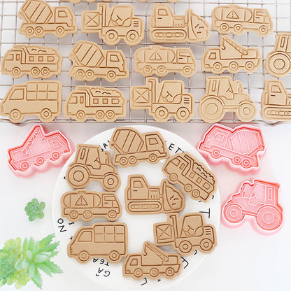 Plastic Truck Cookie Cutters Set (8 Pieces) by HitMyNeed