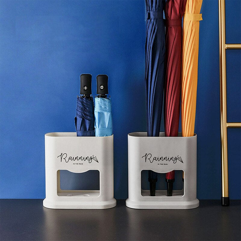 Plastic Umbrella Rack Floor Stand, 4-Slot Organizer by HitMyNeed
