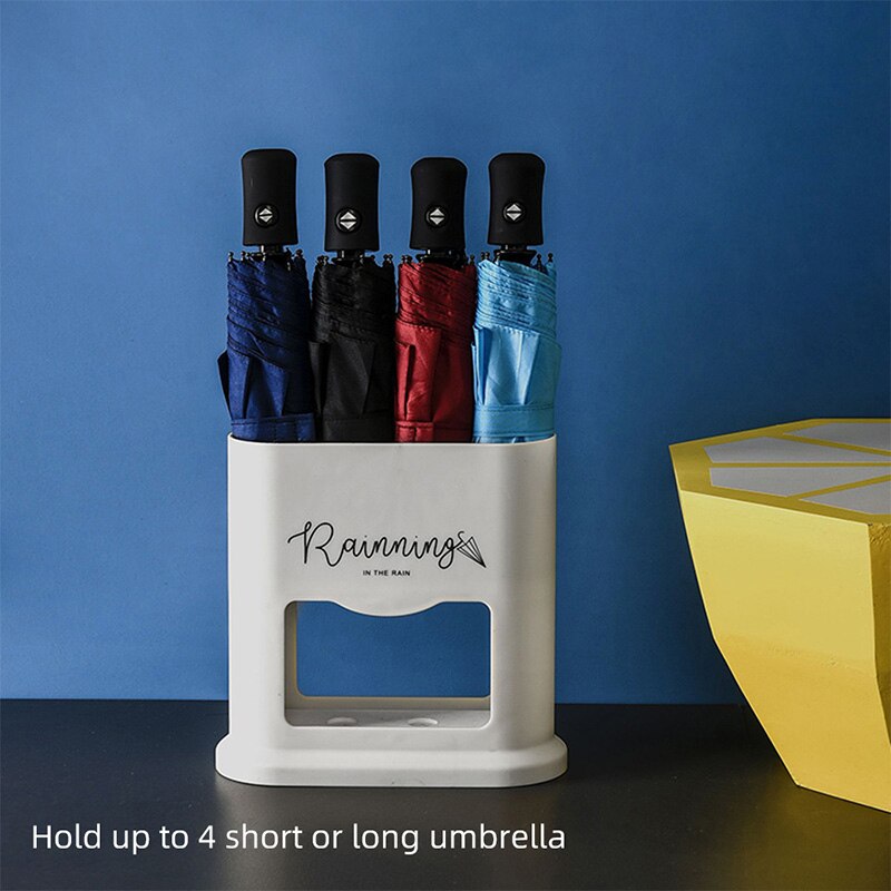 Plastic Umbrella Rack Floor Stand, 4-Slot Organizer by HitMyNeed