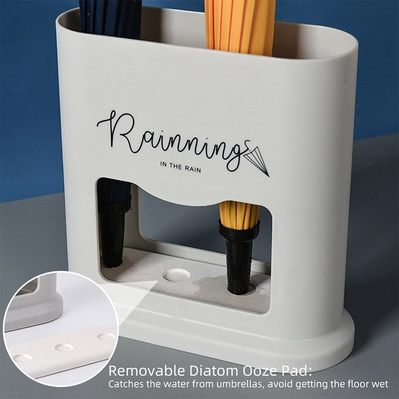 Plastic Umbrella Rack Floor Stand, 4-Slot Organizer by HitMyNeed
