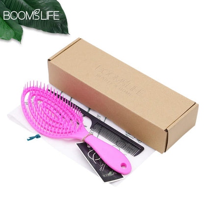 Plastic Wet Hair Detangling Brush with Styling Comb by HitMyNeed