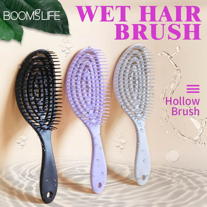 Plastic Wet Hair Detangling Brush with Styling Comb by HitMyNeed