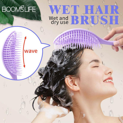 Plastic Wet Hair Detangling Brush with Styling Comb by HitMyNeed