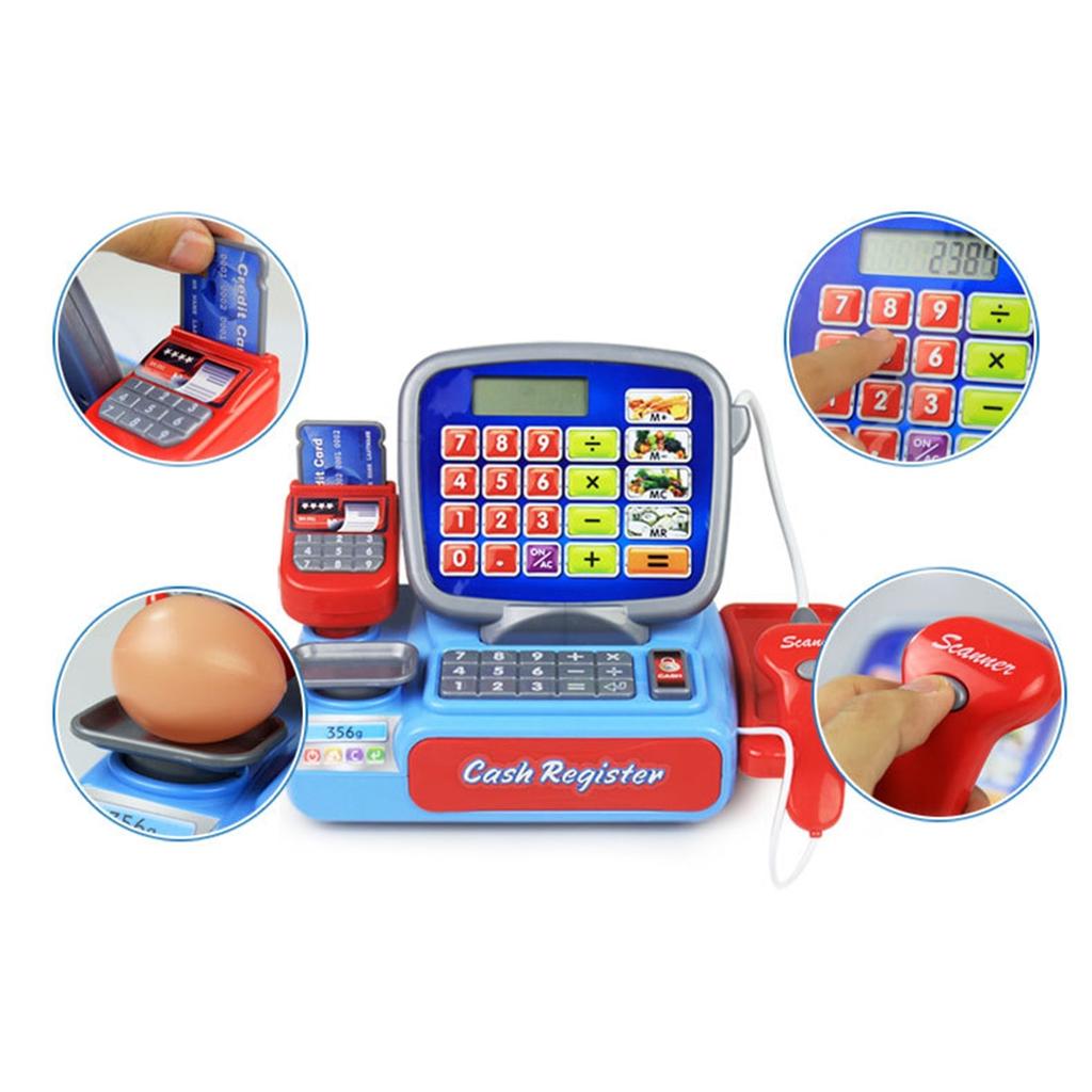 Play Cash Register Toy with Scanner and Accessories by HitMyNeed