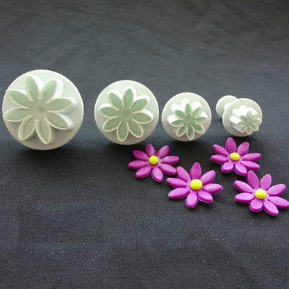 Plum Flower Fondant Cutters 4-Piece Plunger Set by HitMyNeed