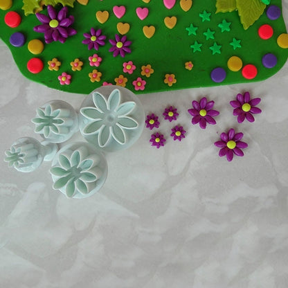 Plum Flower Fondant Cutters 4-Piece Plunger Set by HitMyNeed