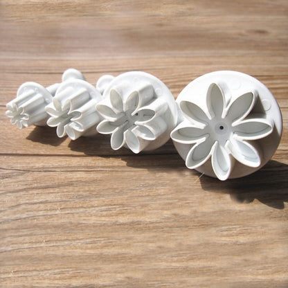 Plum Flower Fondant Cutters 4-Piece Plunger Set by HitMyNeed
