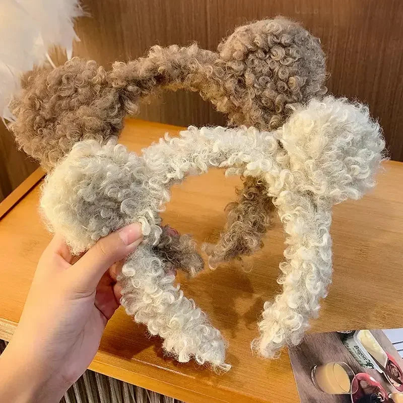 Plush Bear Ears Headband for Cosplay & Skincare by HitMyNeed
