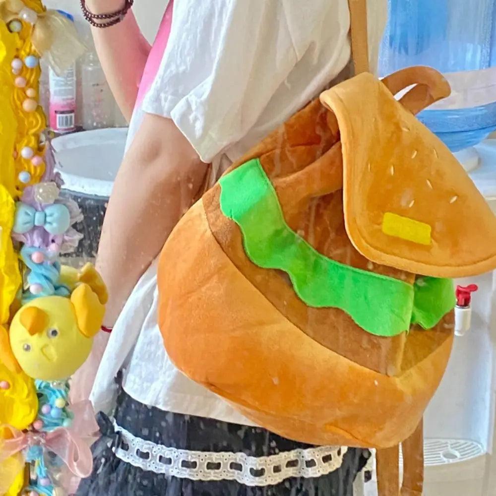 Plush Burger Backpack for Kids and Adults by HitMyNeed