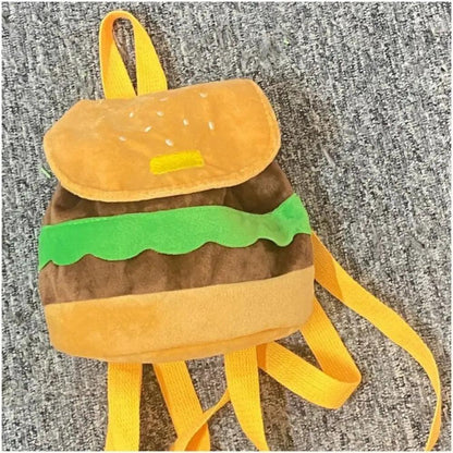 Plush Burger Backpack for Kids and Adults by HitMyNeed