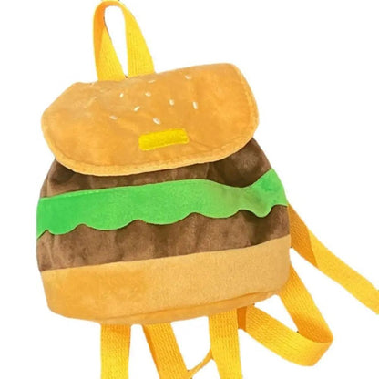 Plush Burger Backpack for Kids and Adults by HitMyNeed