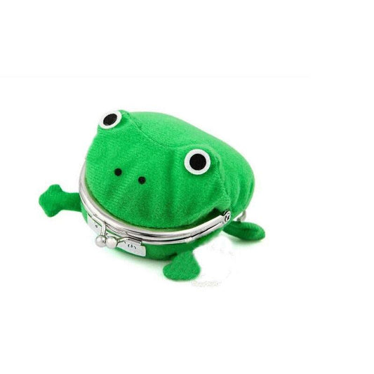 Plush Cartoon Frog Coin Purse with Clasp Closure by HitMyNeed