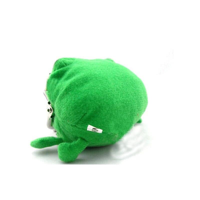 Plush Cartoon Frog Coin Purse with Clasp Closure by HitMyNeed