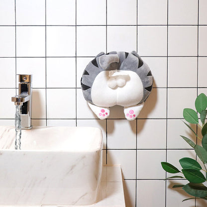 Plush Cat Butt Tissue Holder Dispenser by HitMyNeed