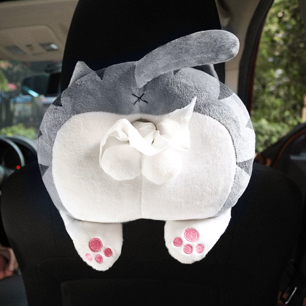 Plush Cat Butt Tissue Holder Dispenser by HitMyNeed