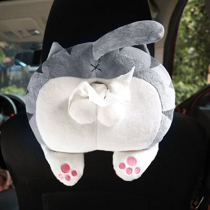Plush Cat Butt Tissue Holder Dispenser by HitMyNeed