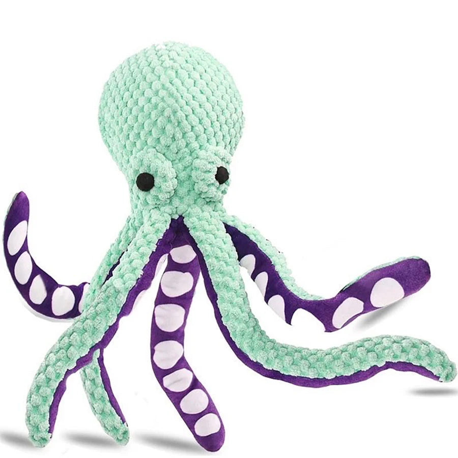 Plush Octopus Dog Toy with Sound for Boredom Relief by HitMyNeed