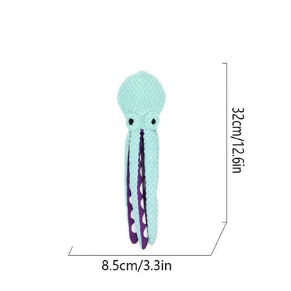 Plush Octopus Dog Toy with Sound for Boredom Relief by HitMyNeed