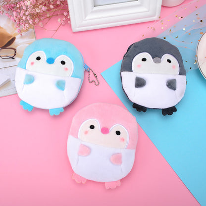 Plush Penguin Coin Purse with Keychain Clip by HitMyNeed