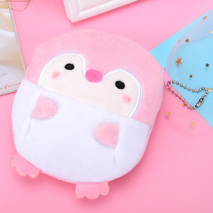Plush Penguin Coin Purse with Keychain Clip pink by HitMyNeed