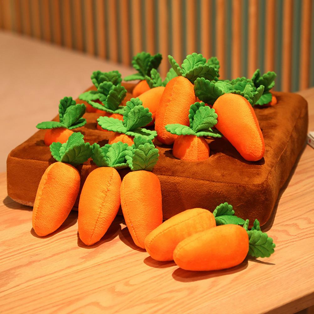 Plush Pull-Out Carrot Dog Puzzle Toy by HitMyNeed