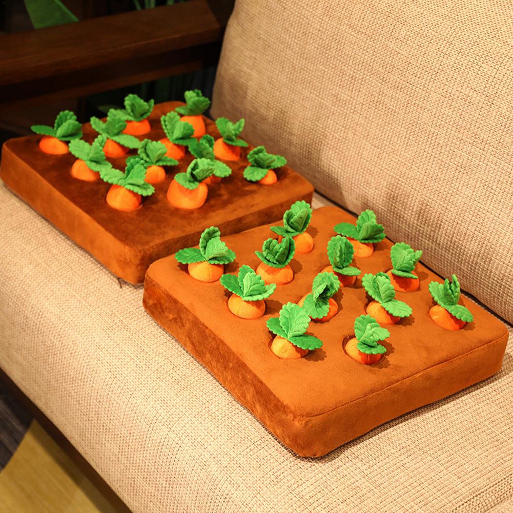 Plush Pull-Out Carrot Dog Puzzle Toy by HitMyNeed