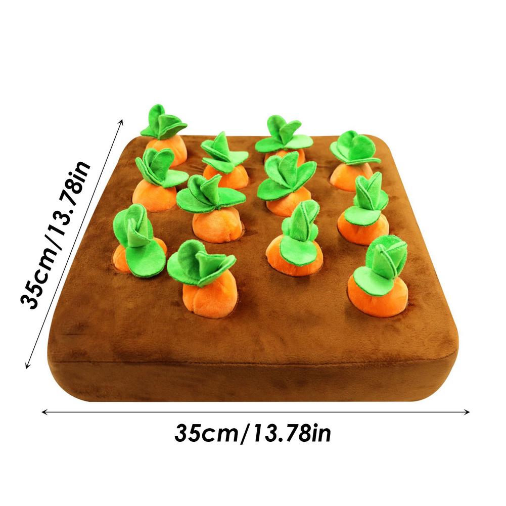 Plush Pull-Out Carrot Dog Puzzle Toy by HitMyNeed