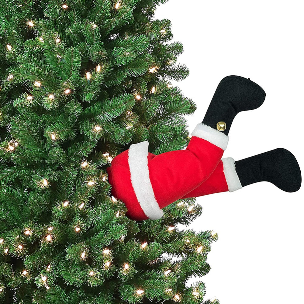 Plush Santa Legs Christmas Tree Decoration by HitMyNeed