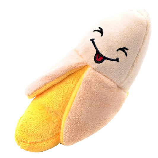 Plush Squeaky Banana Dog Toy 15cm by HitMyNeed
