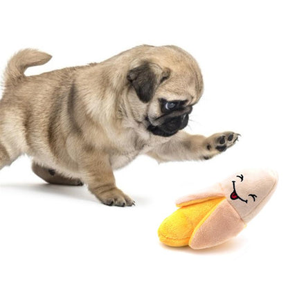Plush Squeaky Banana Dog Toy 15cm by HitMyNeed