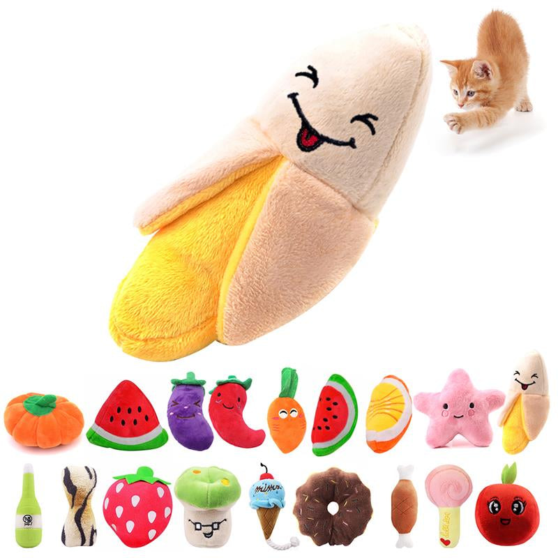 Plush Squeaky Banana Dog Toy 15cm by HitMyNeed