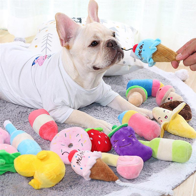 Plush Squeaky Banana Dog Toy 15cm by HitMyNeed