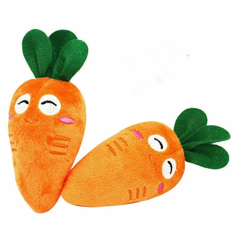 Plush Squeaky Carrot Dog Toy 15cm by HitMyNeed