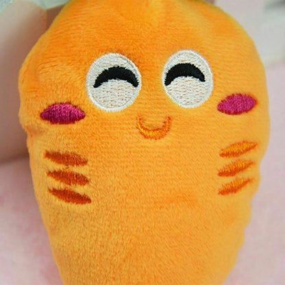 Plush Squeaky Carrot Dog Toy 15cm by HitMyNeed