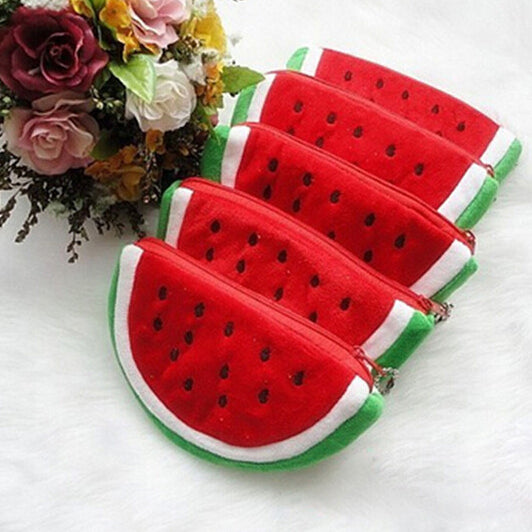 Plush Watermelon Coin Purse Wallet by HitMyNeed