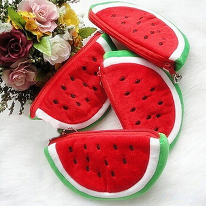 Plush Watermelon Coin Purse Wallet by HitMyNeed