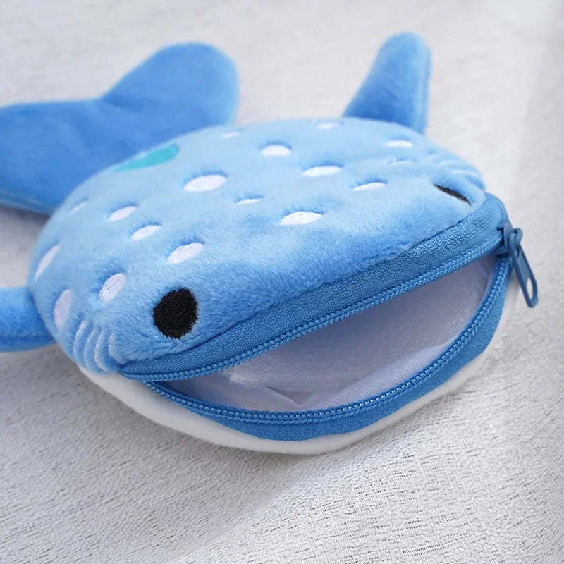 Plush Whale Shark Coin Purse Pouch by HitMyNeed