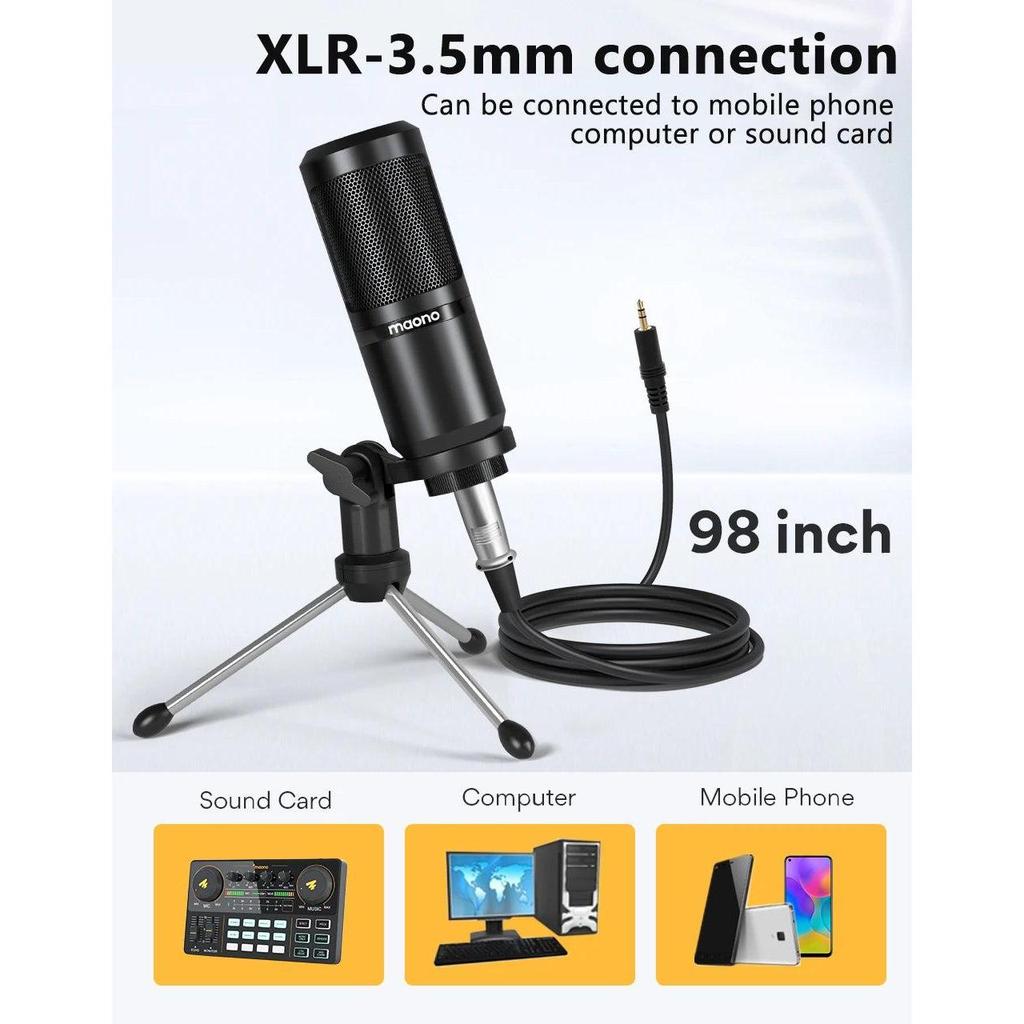 PM360TR 3.5mm Condenser Microphone for PC & Phone by HitMyNeed