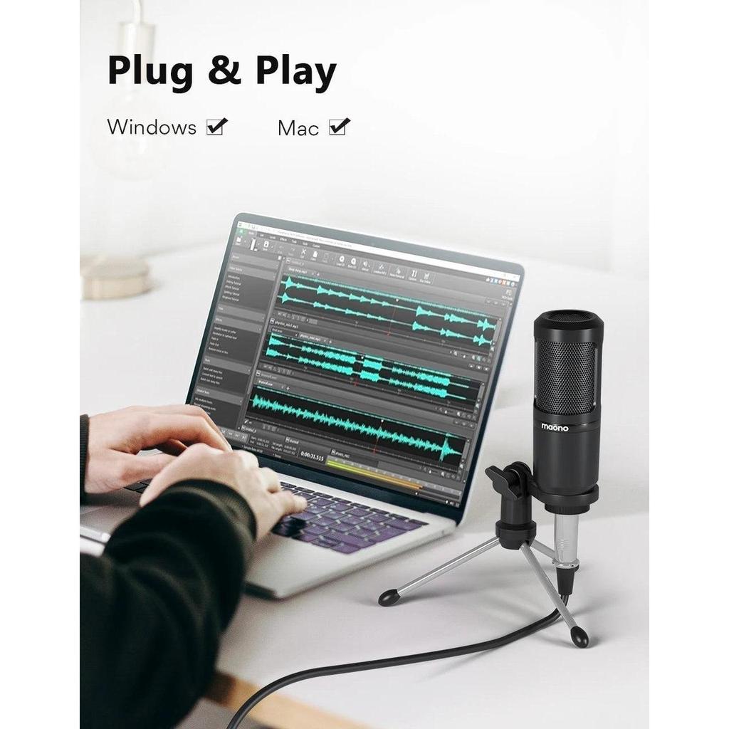 PM360TR 3.5mm Condenser Microphone for PC & Phone by HitMyNeed