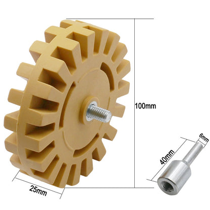 Pneumatic Rubber Decal Removal Eraser Wheel Disc by HitMyNeed