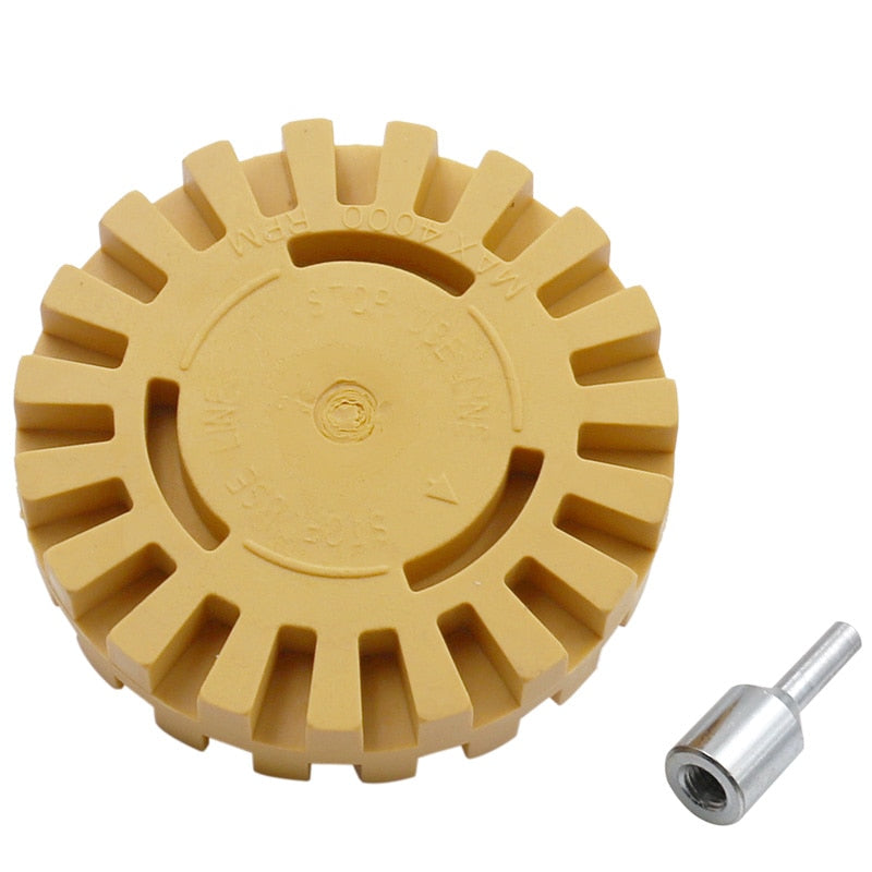 Pneumatic Rubber Decal Removal Eraser Wheel Disc by HitMyNeed