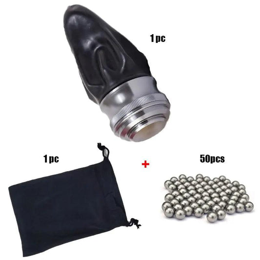Pocket Aluminium Outdoor Slingshot Set silver-50-steel-ball by HitMyNeed