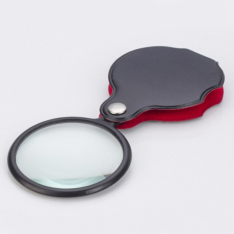 Pocket Magnifier 8X Folding Magnifying Glass by HitMyNeed